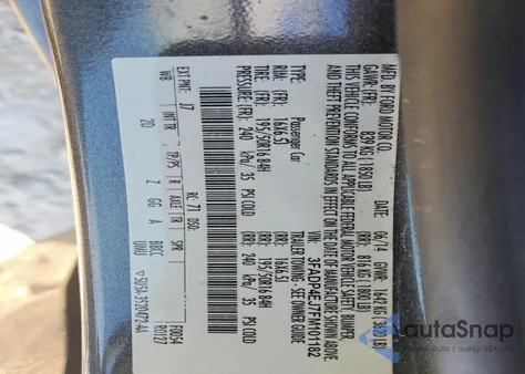 2015 Ford Fiesta Se из США, поврежденный, VIN 3FADP4EJ7FM101182